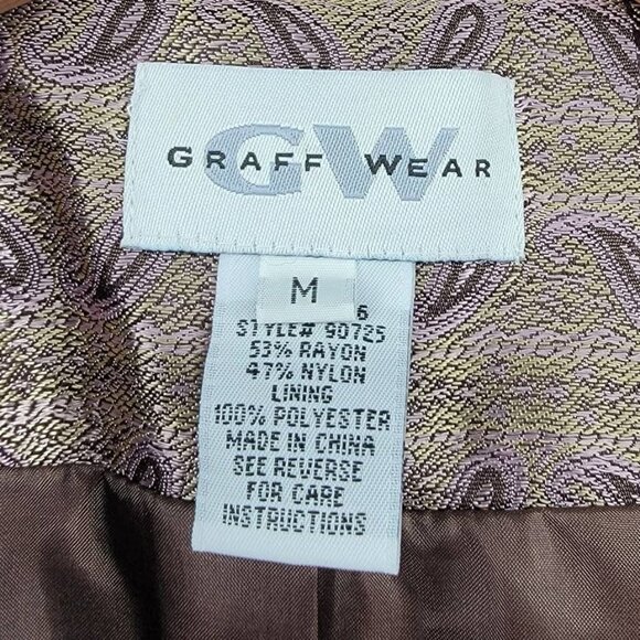 Graff Wear Chocolate Brown Patchwork Blazer Jacket Medium - Picture 4 of 6